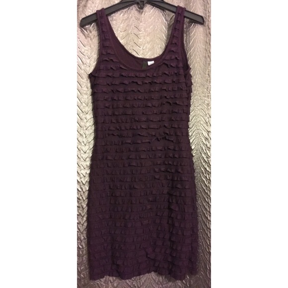 DIVIDED PURPLE RUFFLE MINI DRESS By H&M - Picture 1 of 3